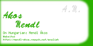 akos mendl business card